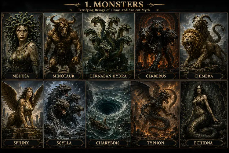 29 Greek Mythology Creatures: Monsters, Beasts & Legendary Beings 1 Greek mythology creatures