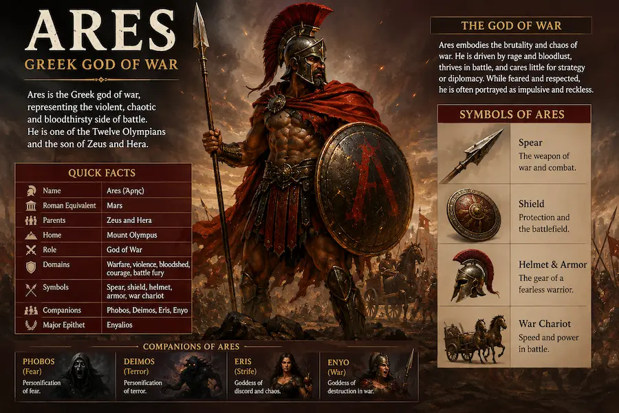 Greek Mythology Ares God: God of War, Myths, Symbols & Family 1 greek mythology ares god 1